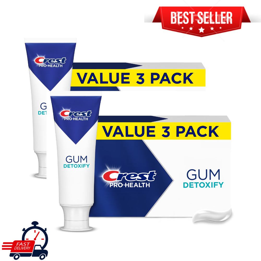 (Pack of 6) Crest Pro-Health Gum Detoxify Deep Clean Toothpaste, 4.8 oz, Plaque