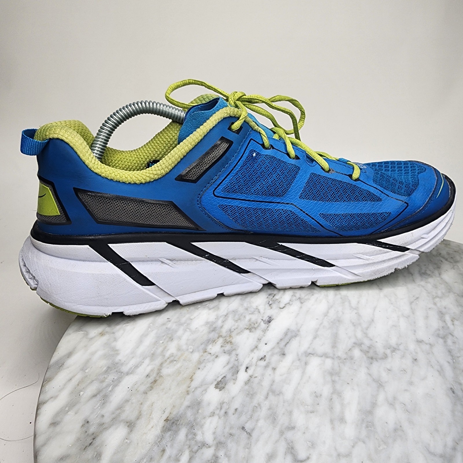 Hoka One One Clifton 1 Blue Citrus Running Comfort Shoes Mens Size 11.5 1101943