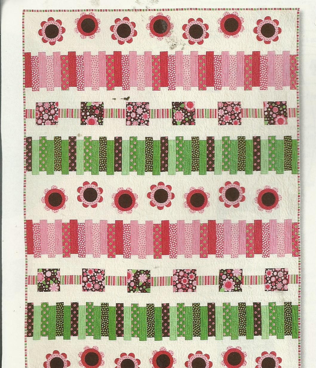 E0773 ROWS OF POSIES QUILT PATTERN/INSTRUCTIONS