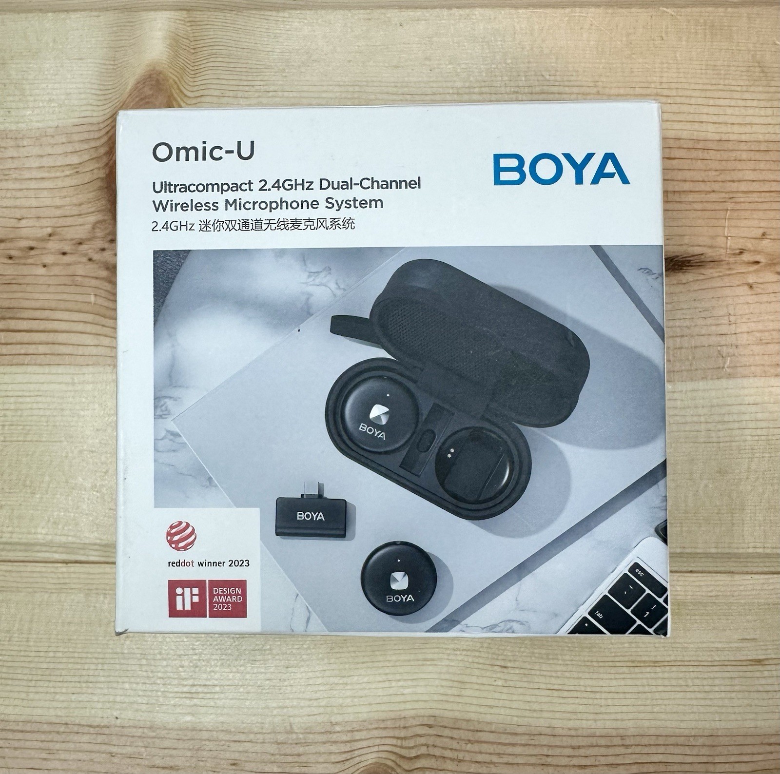 BOYA Omic-U Ultra compact Dual Channel Wireless Microphones 2.4GHz Black