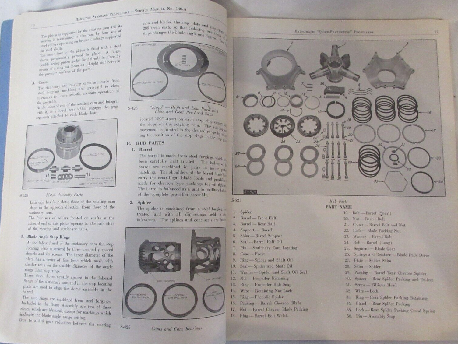 Hamilton Standard Hydromatic Quick-Feathering Propellers Service Manual VTG 1938