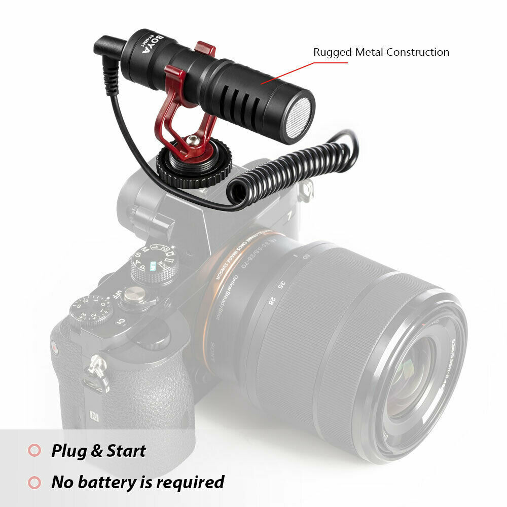 BOYA BY-MM1 3.5mm Microphone Pocket Video Mic For DSLR Camera Smartphones
