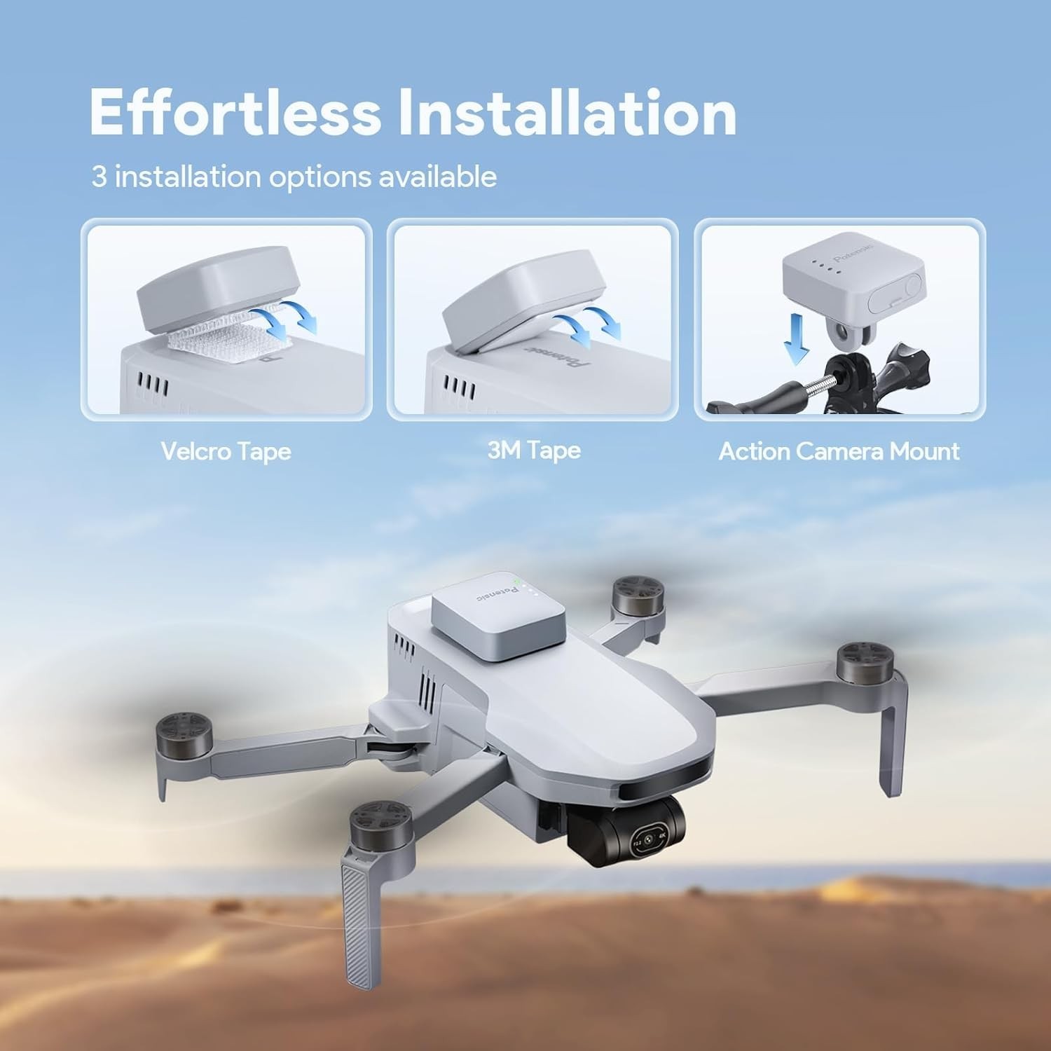 Potensic FAA Compliant Remote Identification Broadcast Module for Drone, Grey