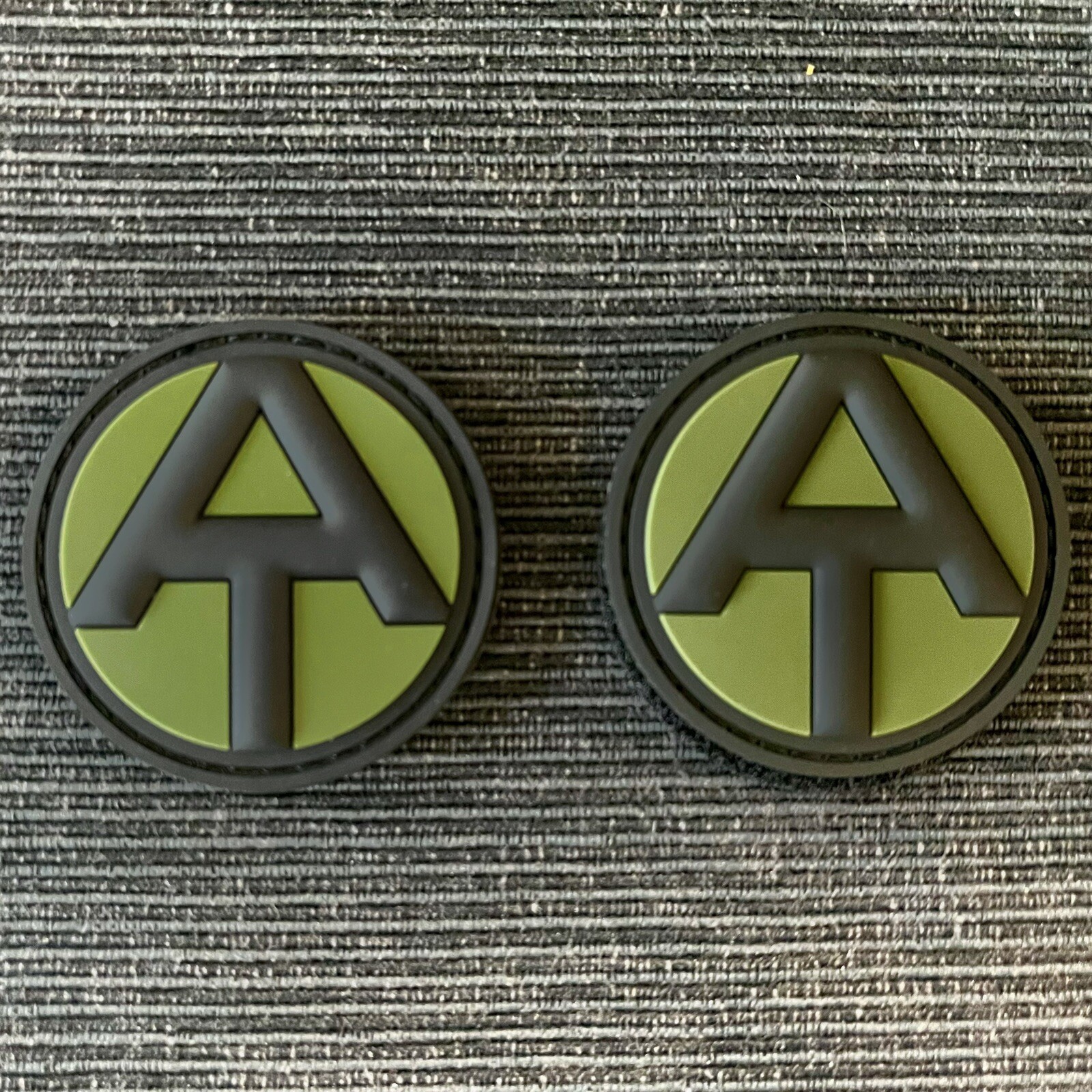 2-Pack: Gi Joe ADVENTURE TEAM, OD Green PVC Morale Patches, 2 In, Hook & Loop
