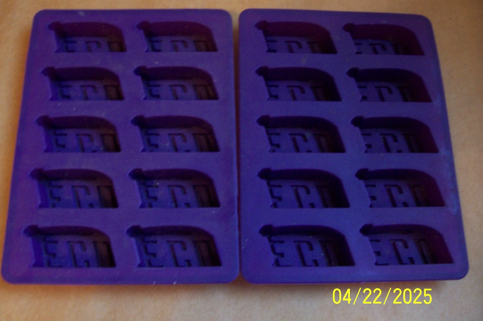 Lot of 2 ECU Rubber Ice Trays