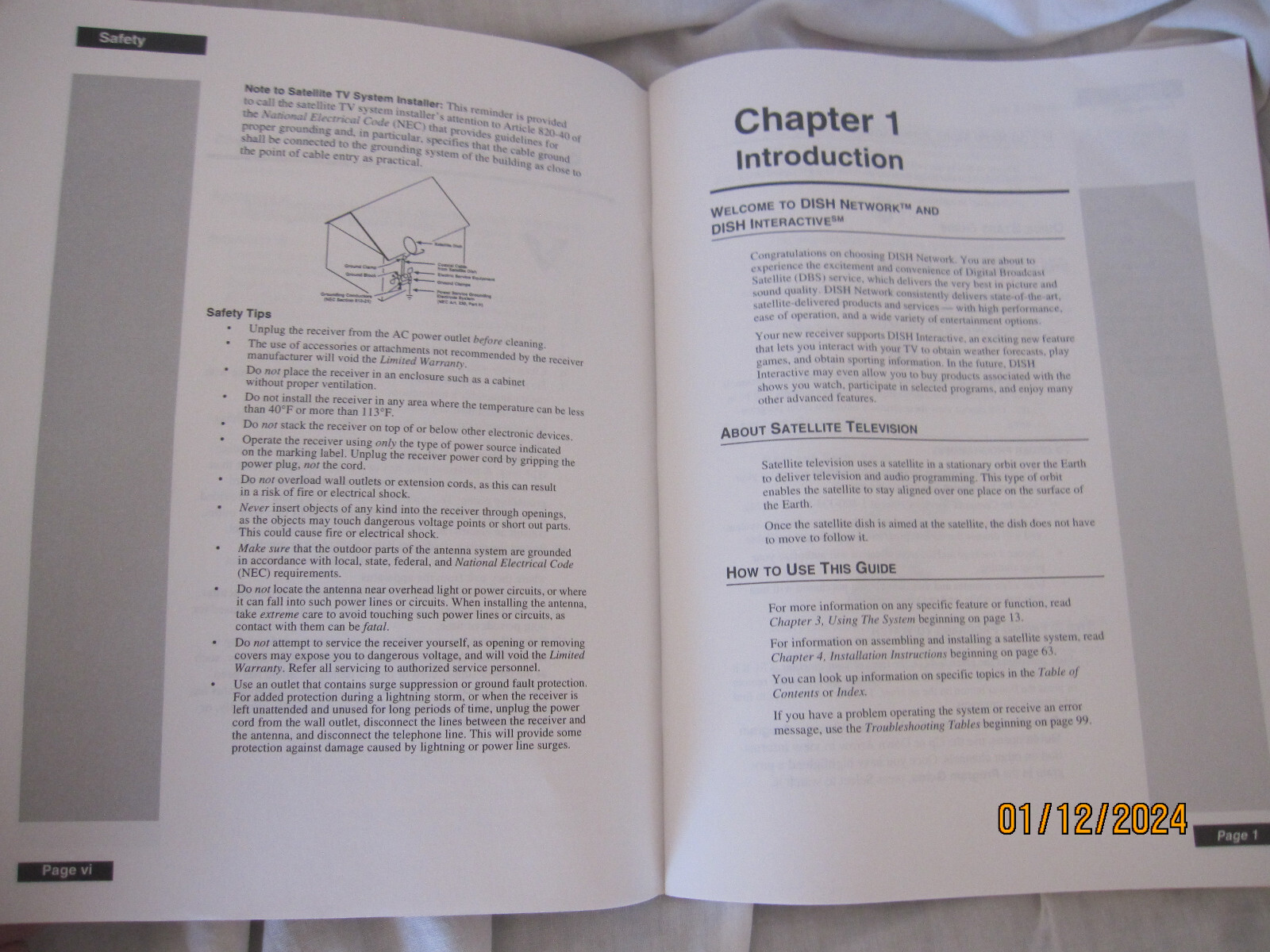 DishPro Satellite System User's Guide # 115635, copyright 2002 book PREOWNED