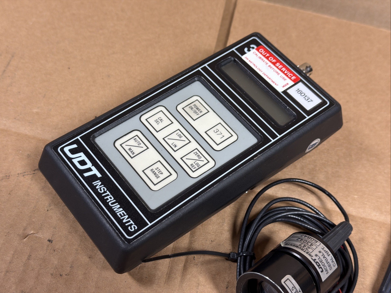 UDT Instruments Model 371 Optical Power Meter W/ Model 247 Radiometric Sensor