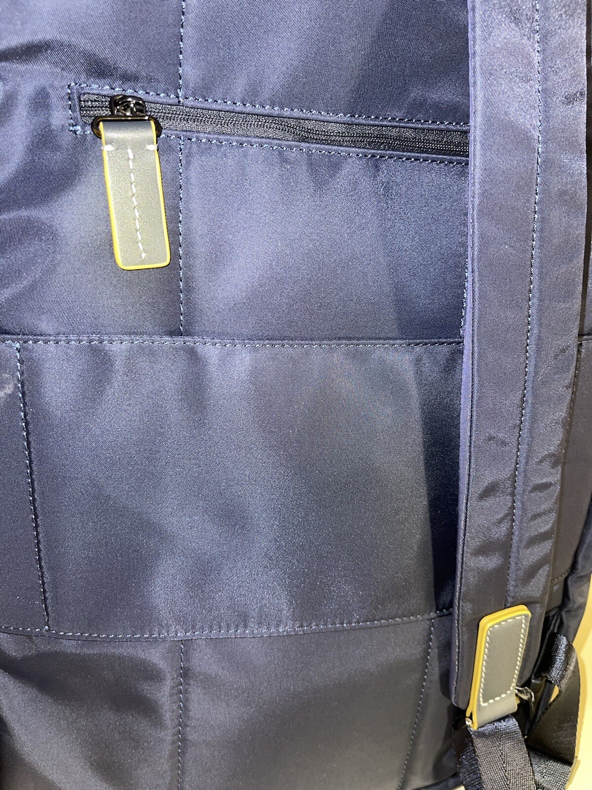CARAA Apartment Blue Nylon Medium Backpack Zippers Padded Adjustable Straps