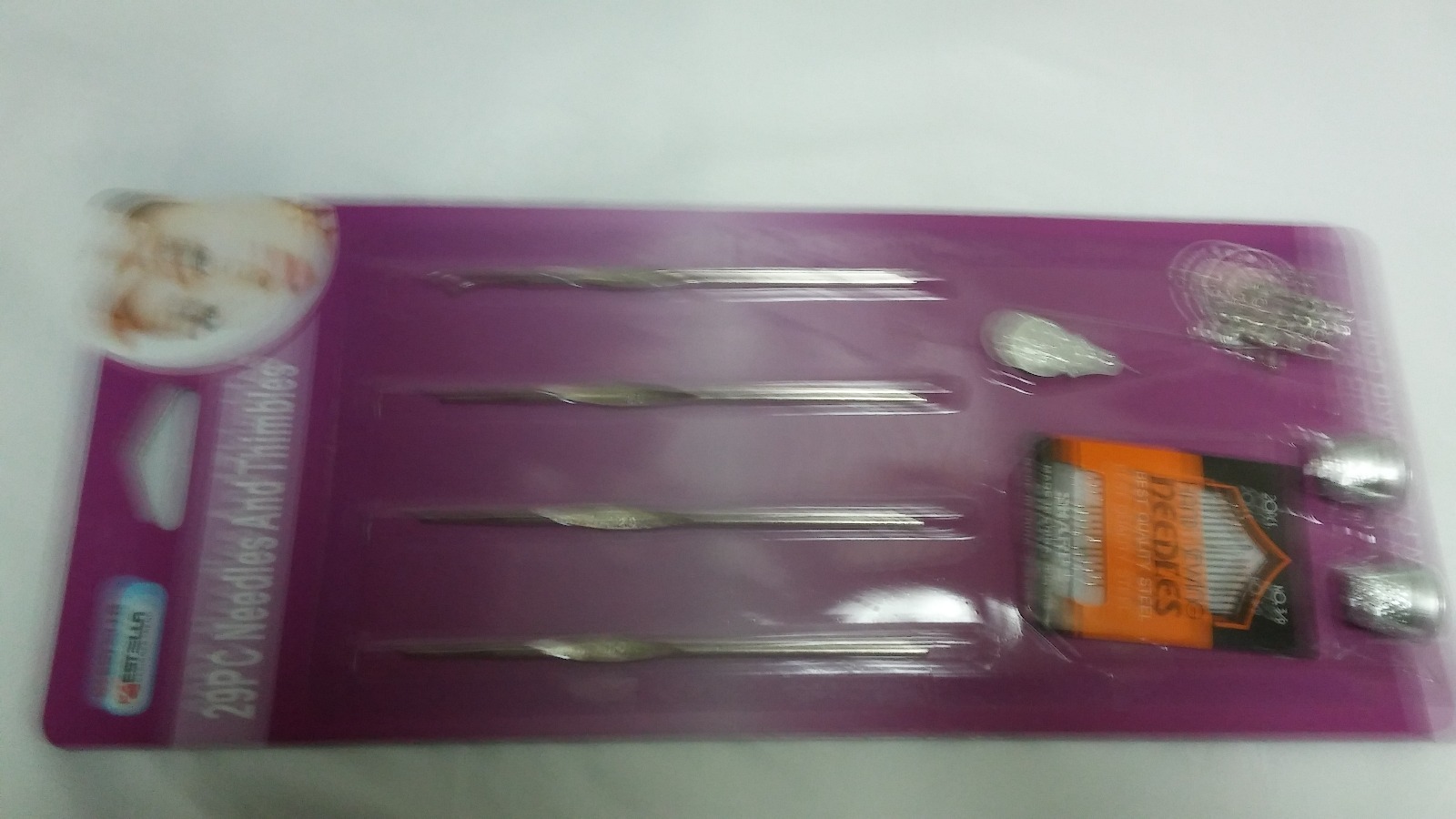29 Pcs needles and thimbles set extra long large needles