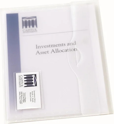 Translucent Document Wallets Clear Polypropylene 8.5x11in 50-sheet capacity