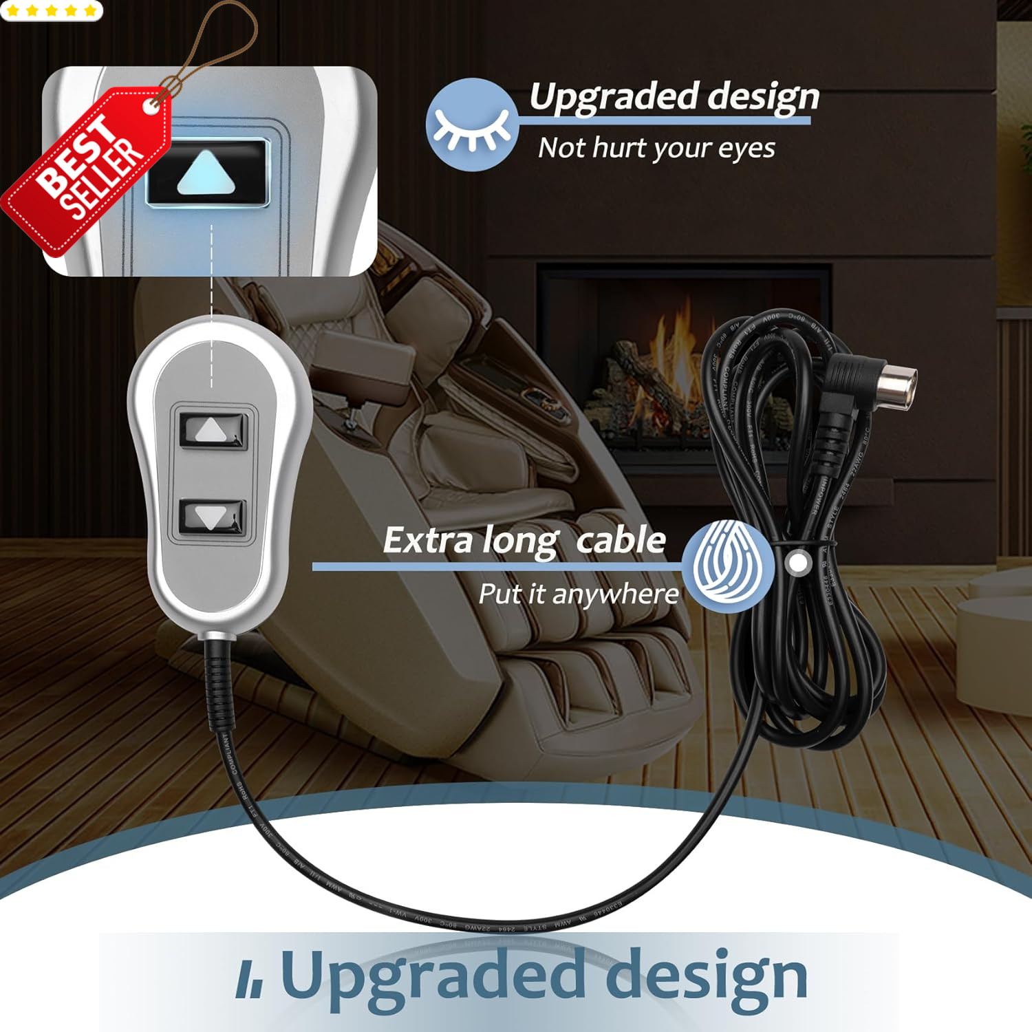 Upgraded 11560 11560UX 5 Pin Lift Chair Remote Relaxor Tranquil Ease Replace US