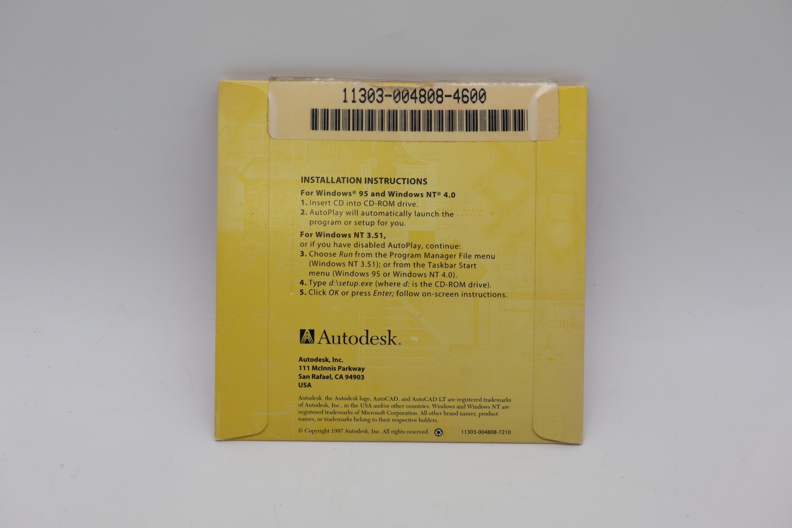 Vintage Autodesk Symbols 97 CD Rom 1997