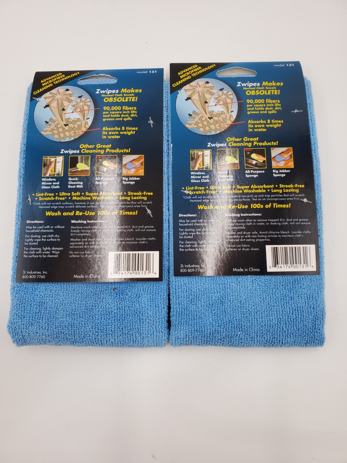 Zwipes Microfiber Cleaning Cloth Lot 2