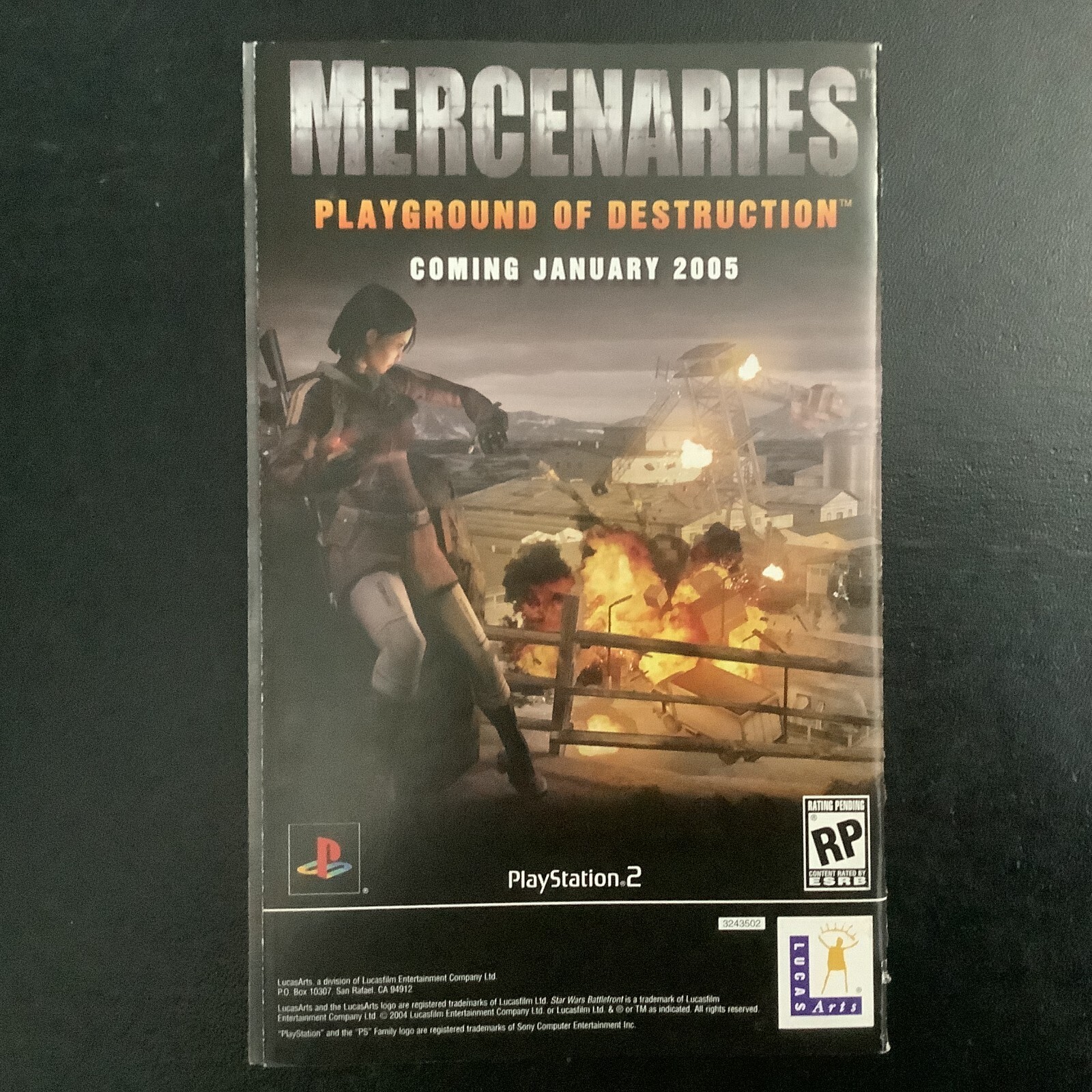 Star Wars Battlefront 1 PS2 PlayStation 2 Instruction Manual Only