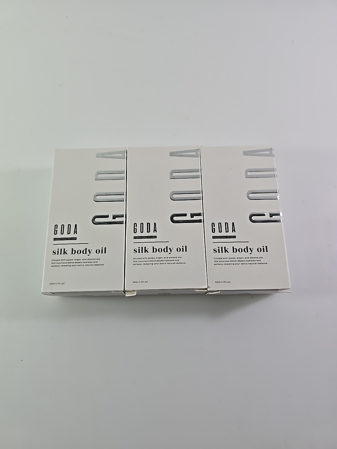 Lot of 3 NEW GODA Silk Body Oil Perfume Oil New In box 1.7 Fl Oz 🇺🇸