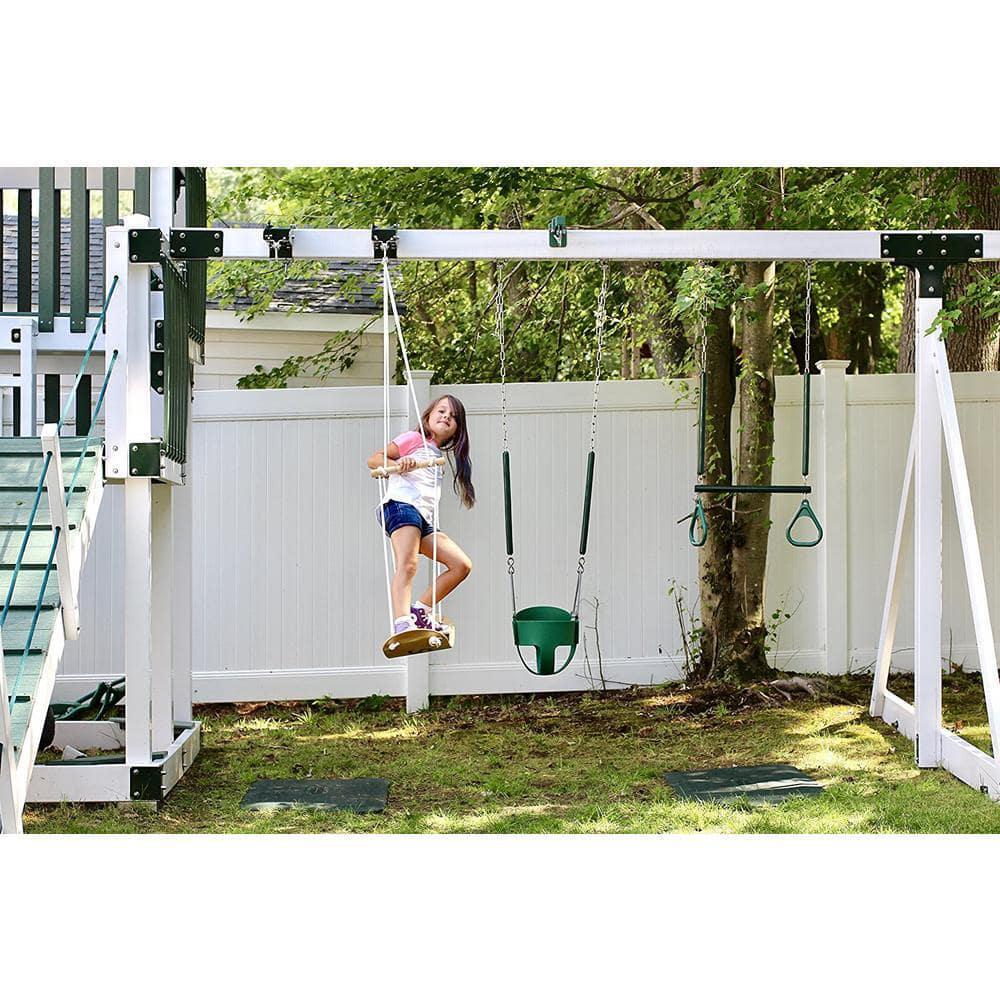 Swurfer Swing Bracket Set Green Adjustable Size Heavy-Duty Steel 18 in. Length