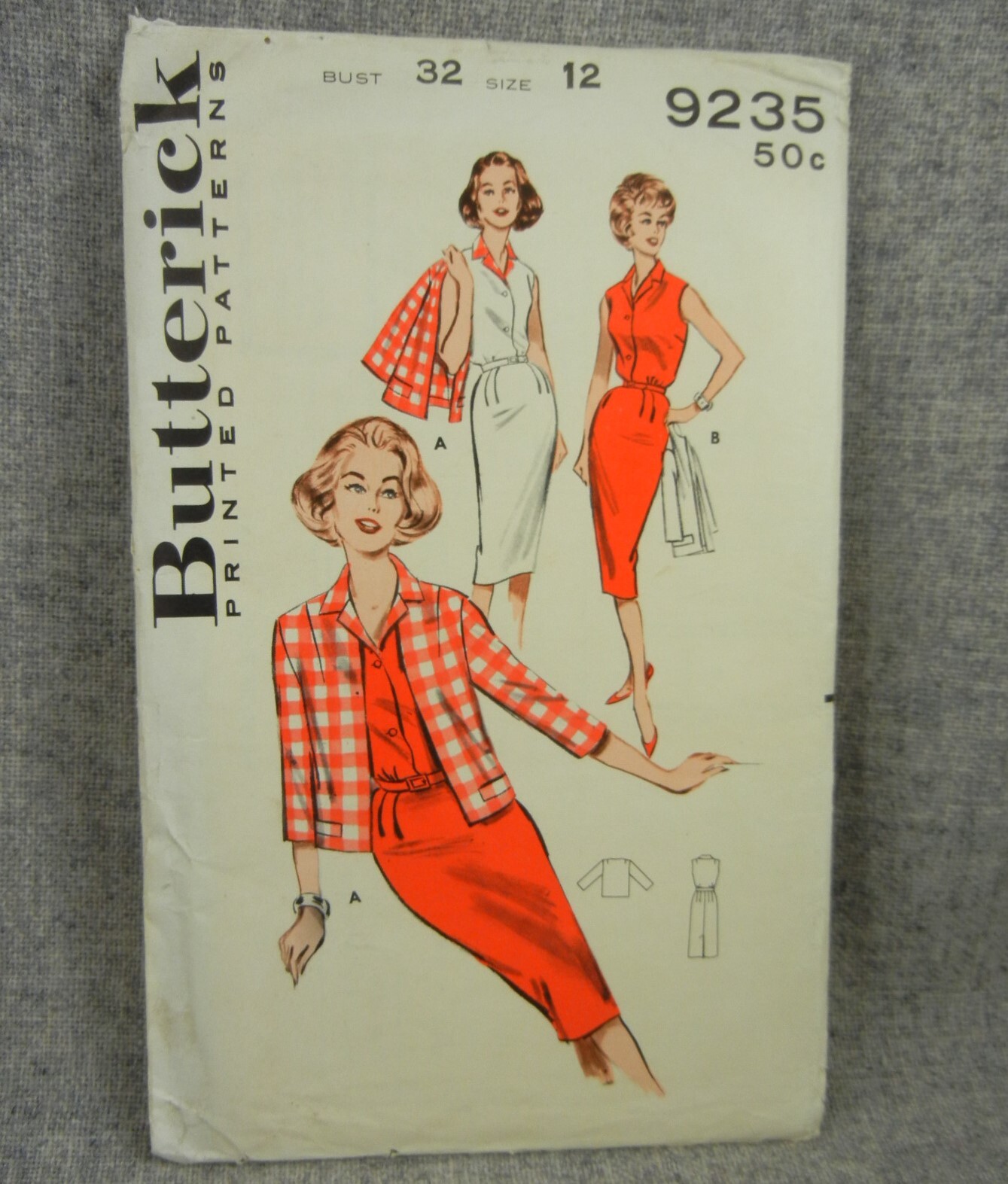 Butterick 9235 Misses Dress Jacket luncheon ladies bust 32 size 12 Uncut