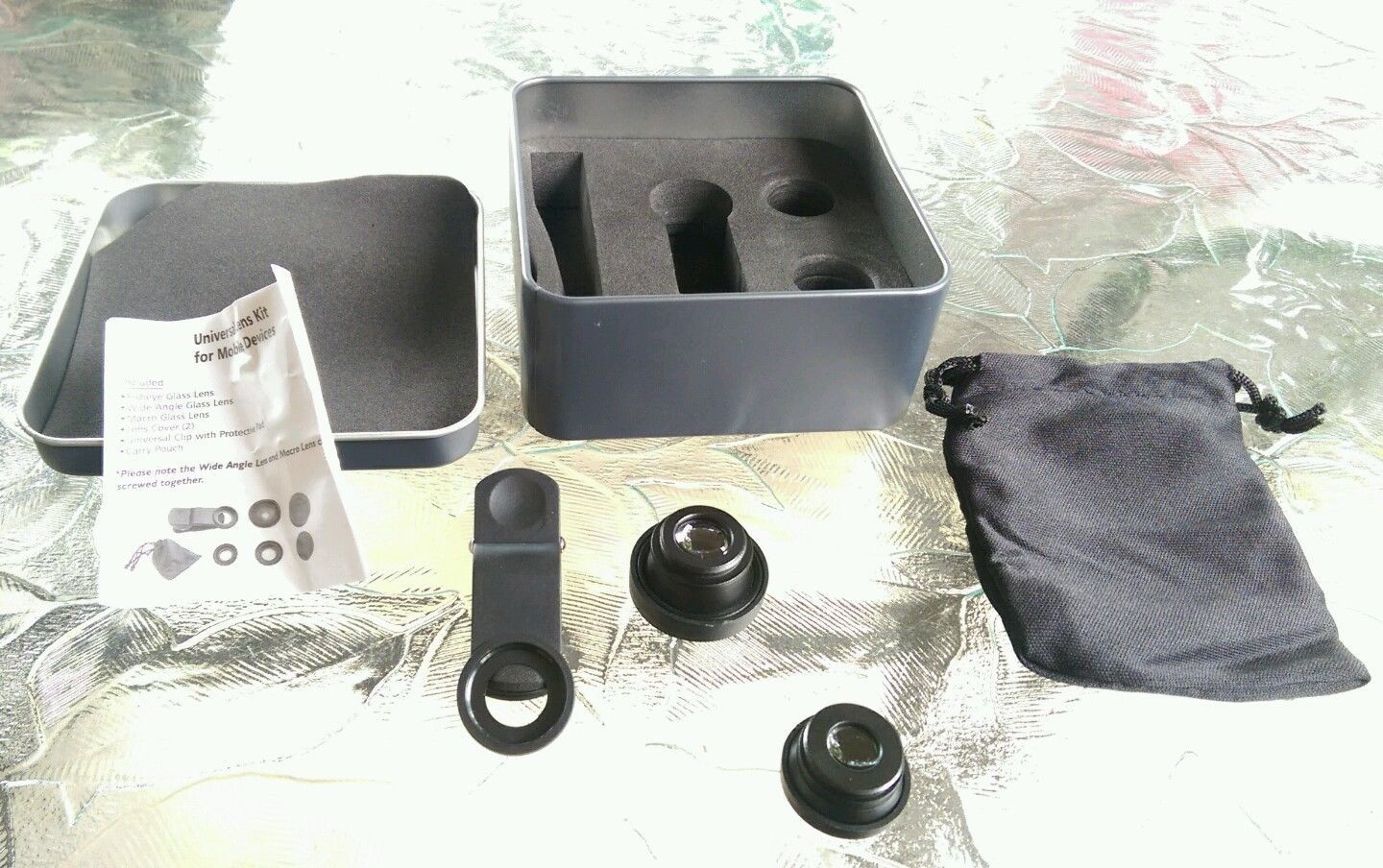 Universal 2 LENS Cell Phone CAMERA LENS Kit for iPhone Smart Phone Gift Case NEW