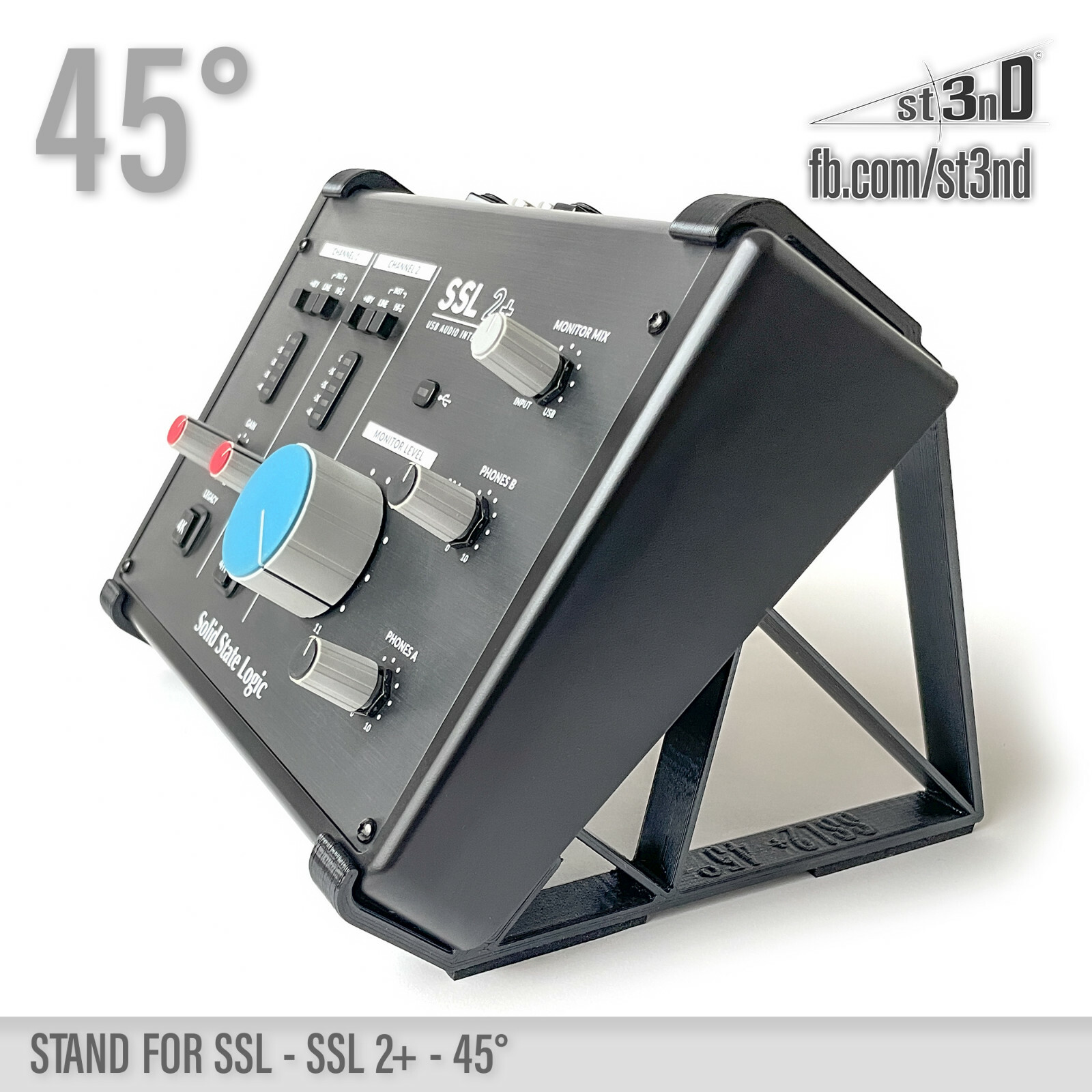 STAND for Solid State Logic SSL 2+ - Sound Card - 45°