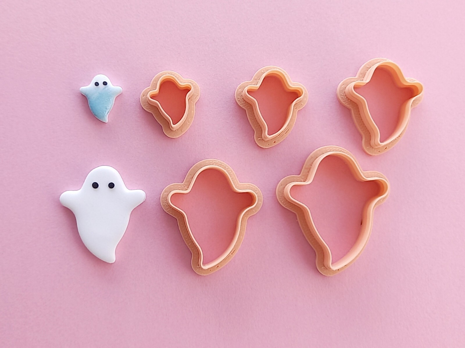 Halloween Ghost Polymer Clay Cutters | Pumpkin Hat Bat Skull | Maxi Set Mini