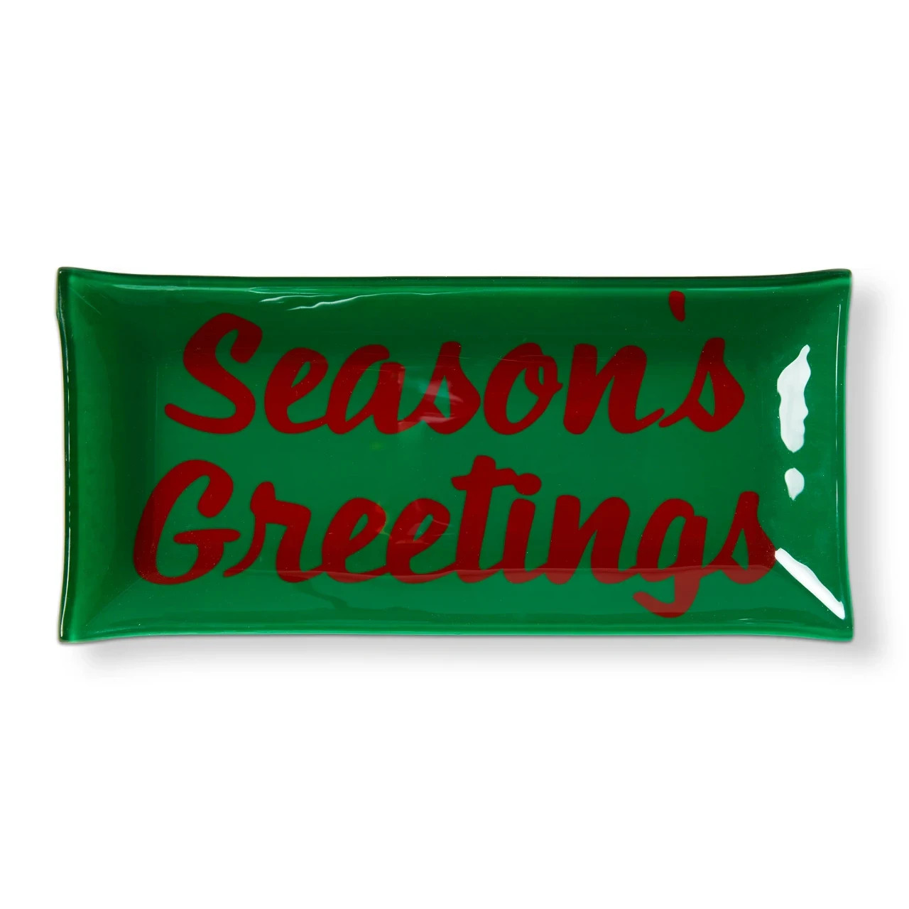 TAG Glass Trinket Tray, Seasons Greetings (G21508)