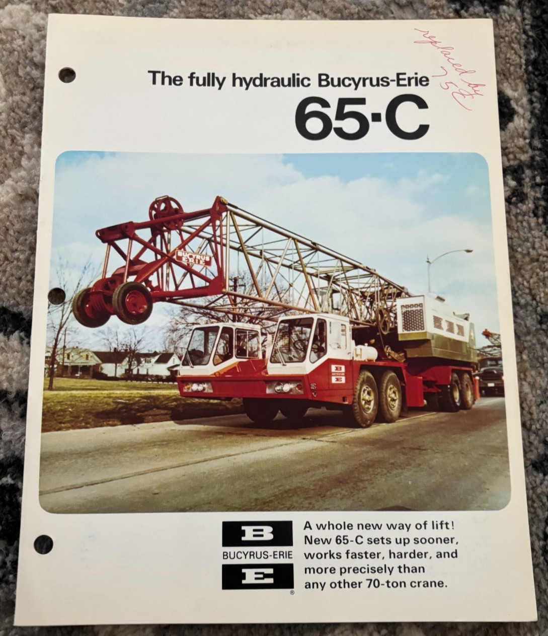 Bucyrus Erie 65-C 70 Ton Hydraulic Truck Crane Brochure AMIL25