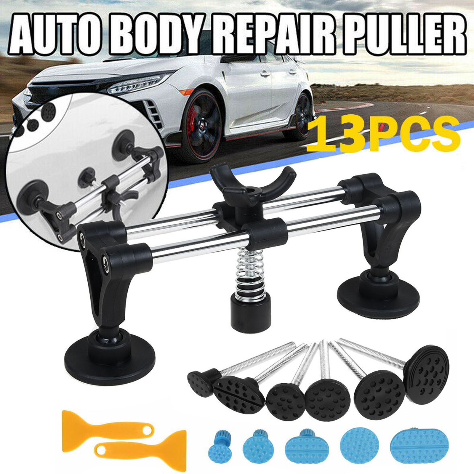 Car Paintless Dent Puller Tabs Bridge Lifter Auto Body Repair Hail Removal Tools