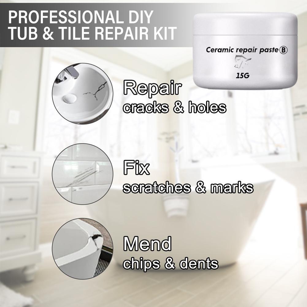 Tub Tile and Shower Repair Kit Porcelain Repairs Kits for Crack Chip Cerami O4J5