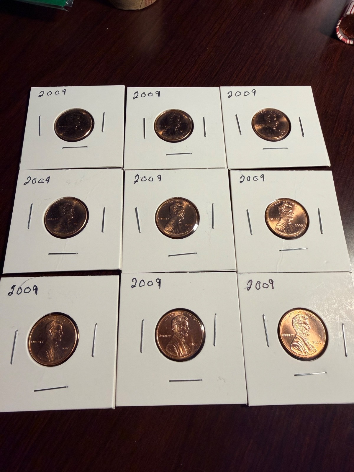 Lot of 9 - 2009 Lincoln Penny UNCIRCULATED. GREAT COLLECTION
