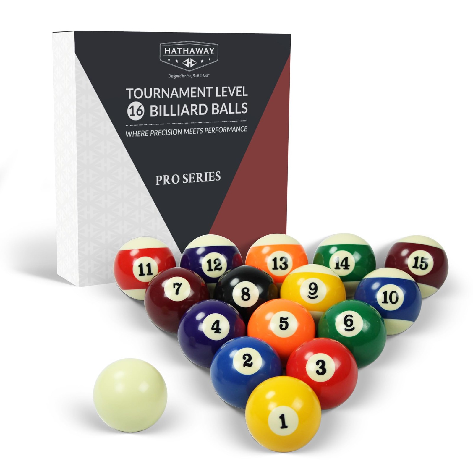 Hathaway Regulation Pool Balls Billiard Set Of 16 - Standard Pool Table