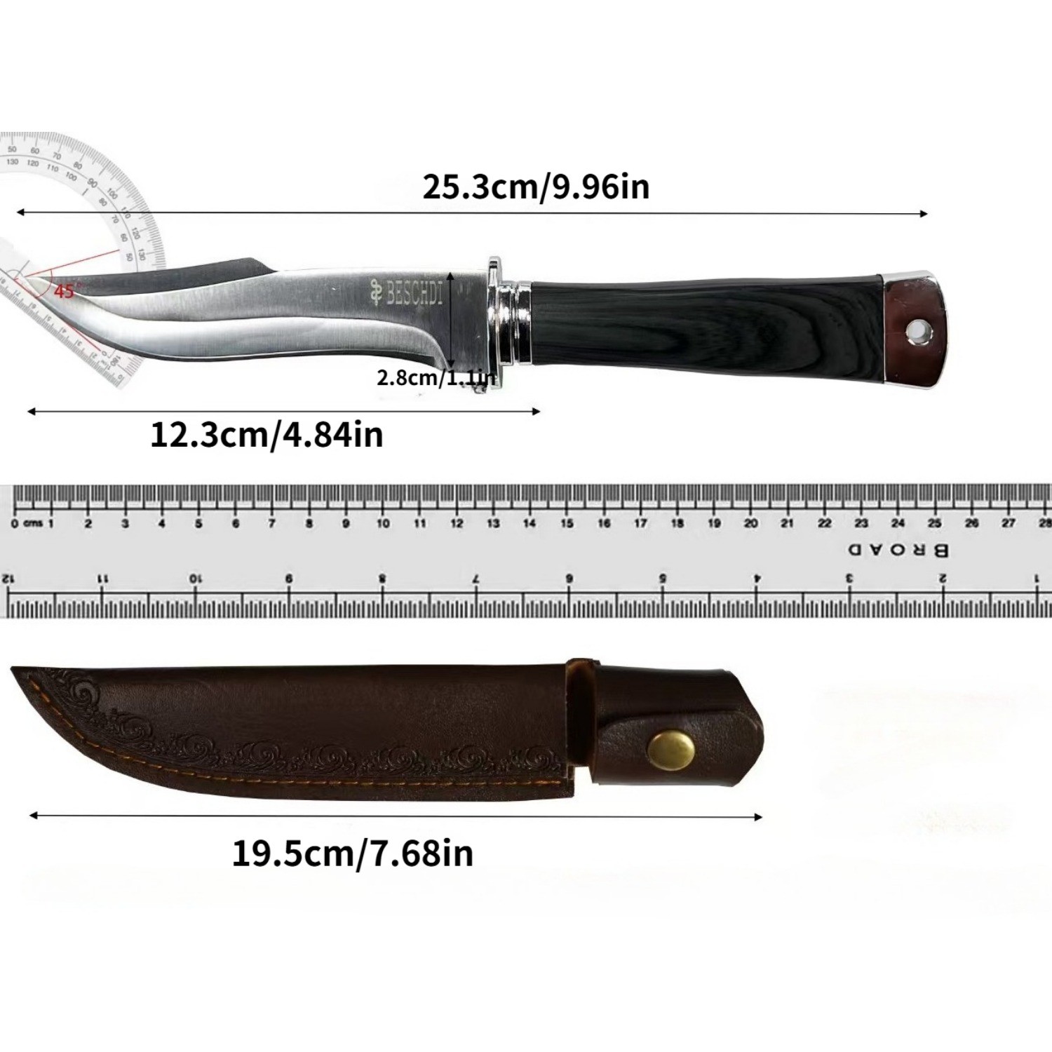 Multifunctional Outdoor Tactical Wooden Handle Survival Folding Portable Knife