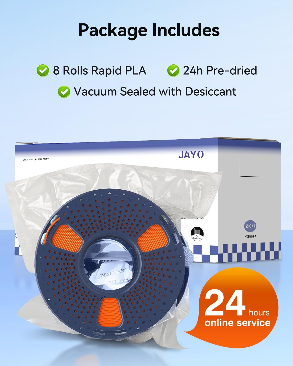 JAYO PLA+ Filament Bundle 1.75mm, PLA 3D Printer Filament Bundle Multicolor, ...