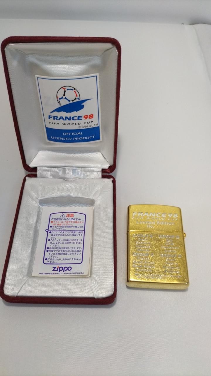 Zippo lighter FRANCE 98 LIMITED EDITION Model Number 020318800 ZIPPO