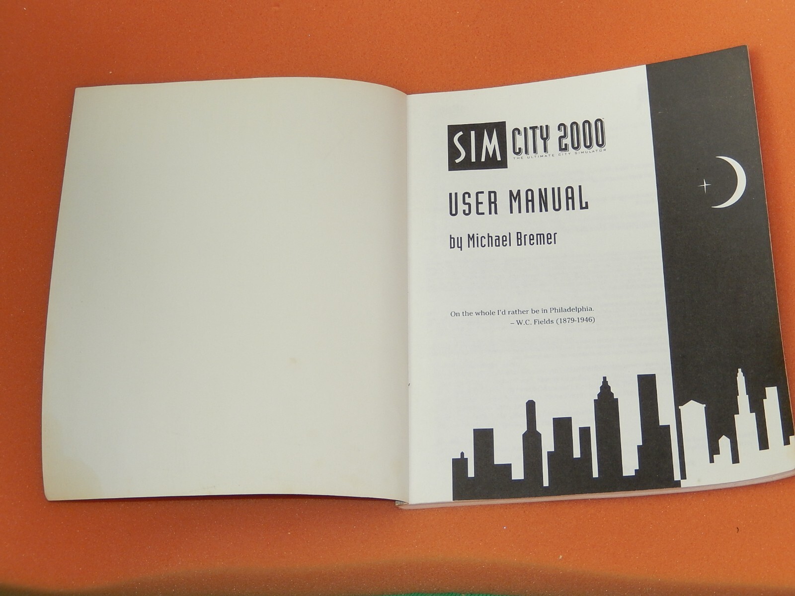 SIM City 2000 Ultimate Simulator 1993 Video Game User Guide Manual Only EUC