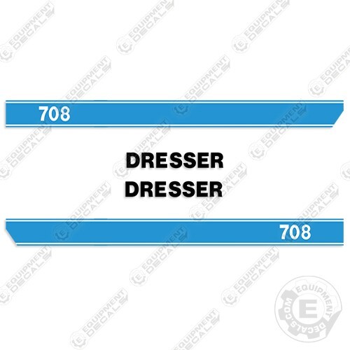 Fits Komatsu Dresser 708 Decal Kit Compactor Roller Replacement Sticker Set