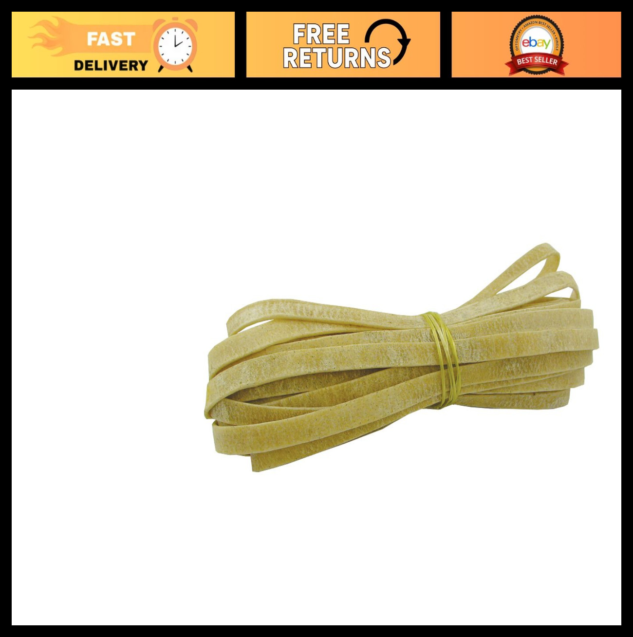 Rawhide Lace Hanks 1/2" x 50' - Durable Leather Crafting Material for Projects