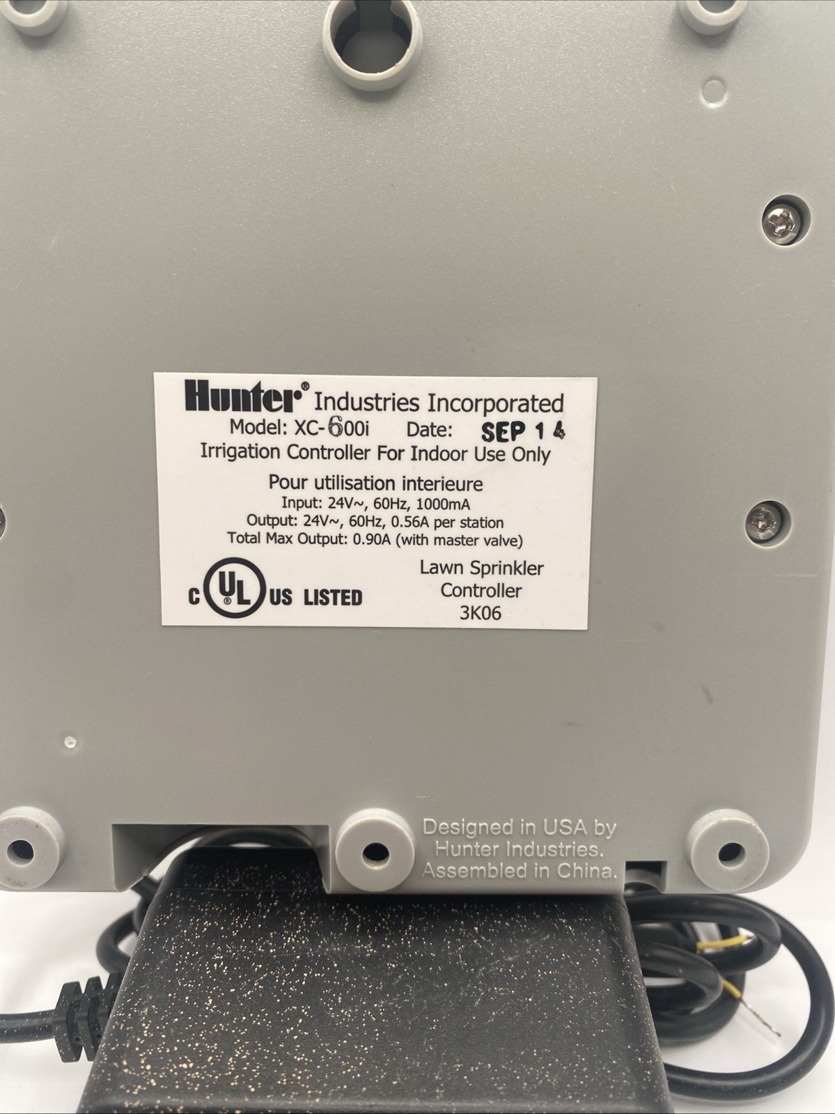 Hunter X-Core 6-Station Zone Model XC-600i Sprinkler Irrigation Timer Controller