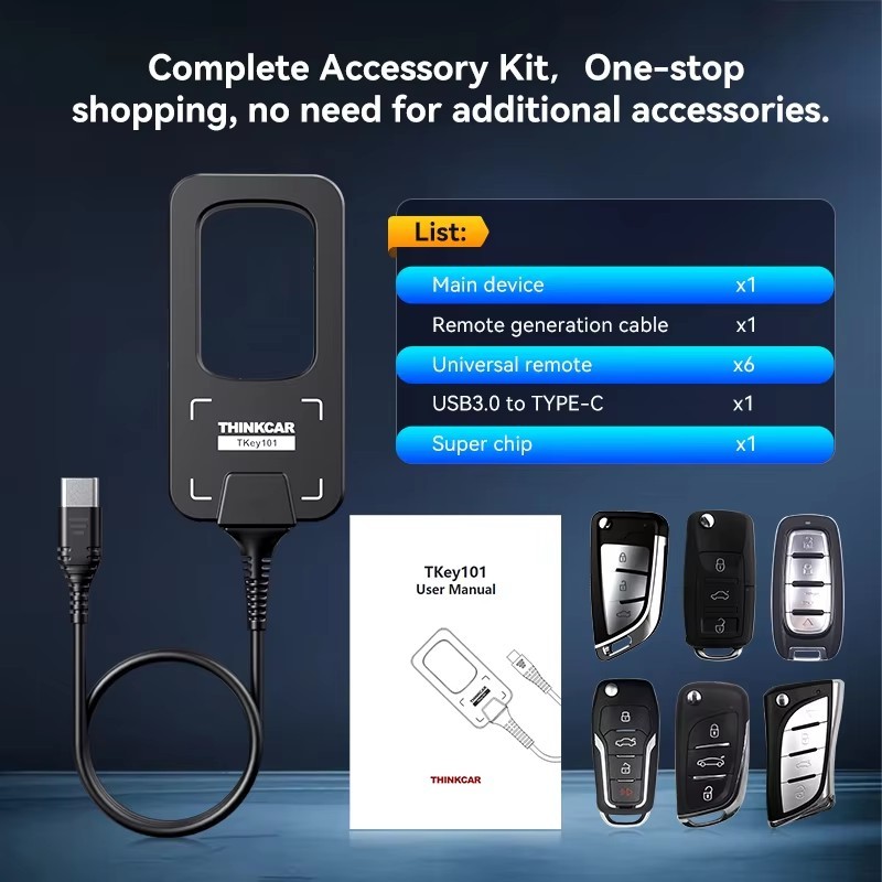 THINKCAR TKEY101 Car kёy Programmer Remote Maker for MUCAR 892BT/THINKSCAN 689BT