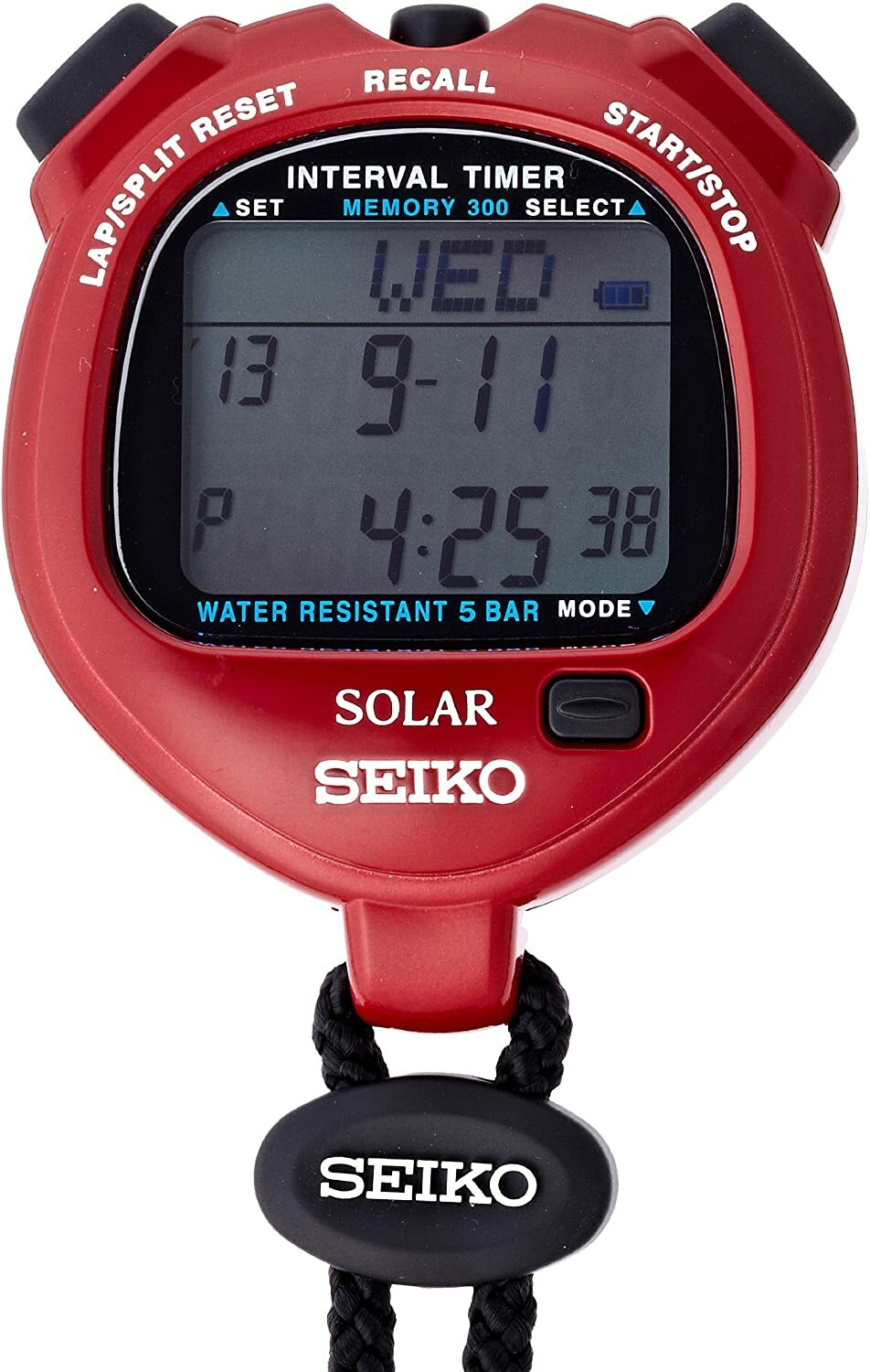 SEIKO SOLER INTERVAL TIMER SVAJ103 Power Red