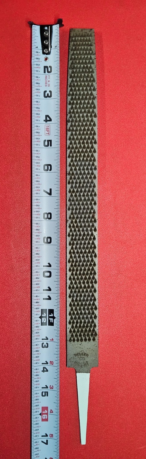 Vintage Heller 14" Nucut Wood Rasp File 1960s, 17.5" OAL Made In USA - NEW