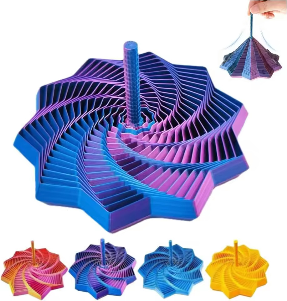 3D Printed Fractal Fidget Star Toy ADHD Stress Relief EDC Desk Gadget Handheld