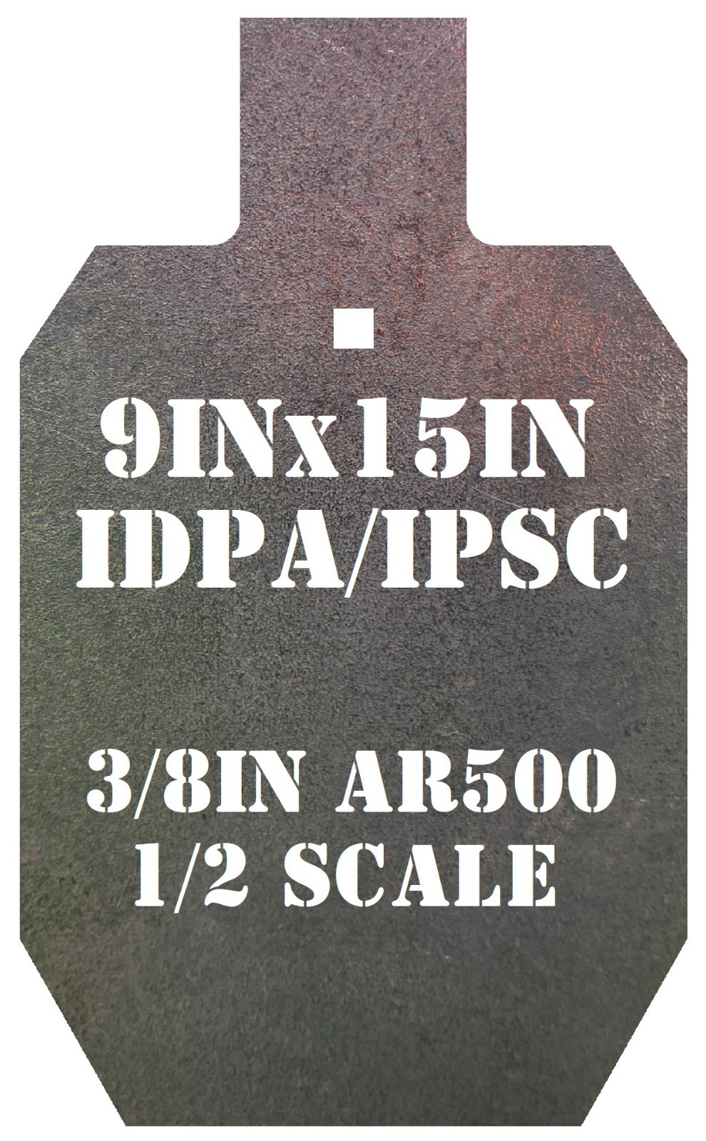 9"x15" 3/8" AR500 1/2 Scale IDPA/IPSC Steel Shooting Gong Target - 1pc Plate
