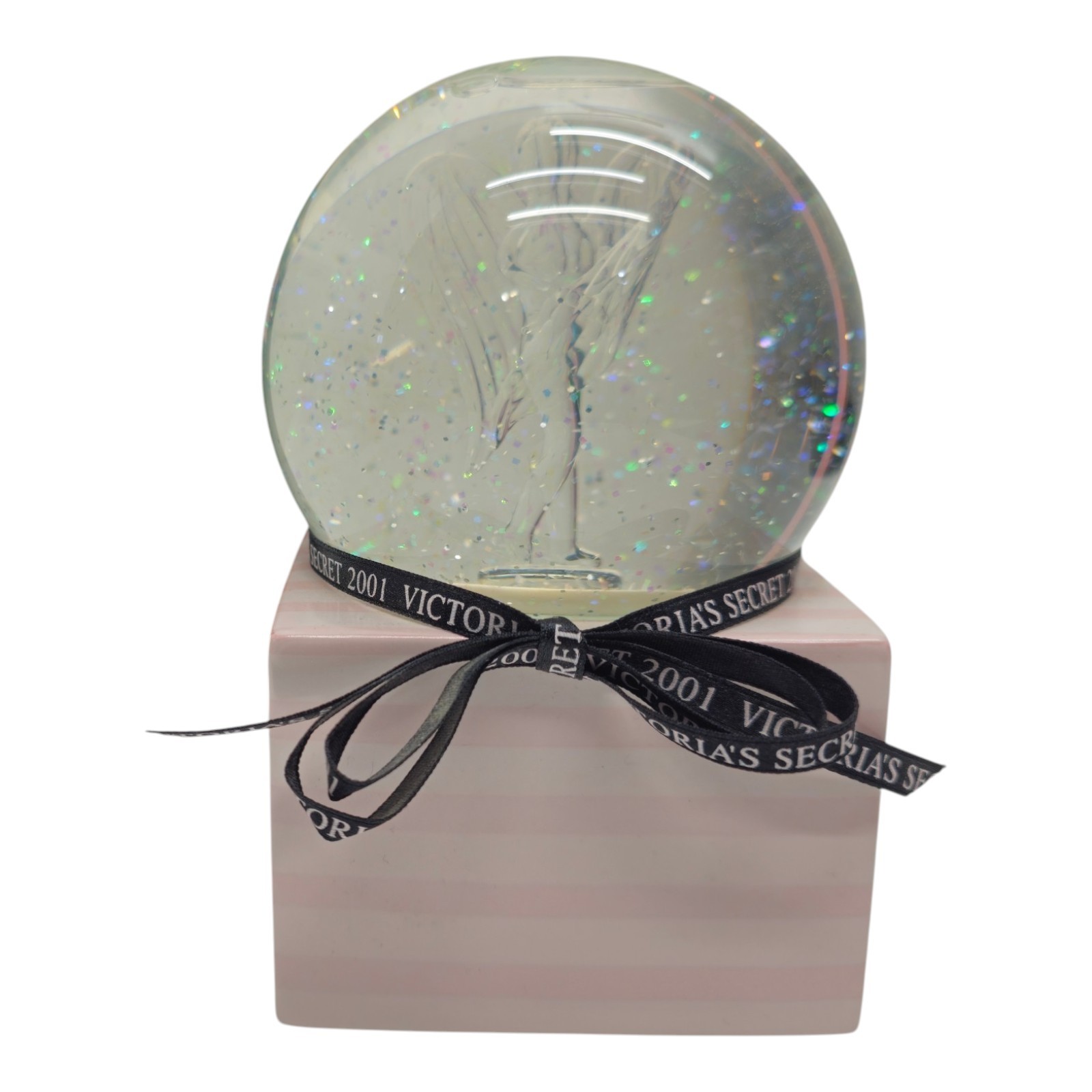 Victoria's Secret 2001 Snow Globe Glass Angel Hark The Herald Angels Sing