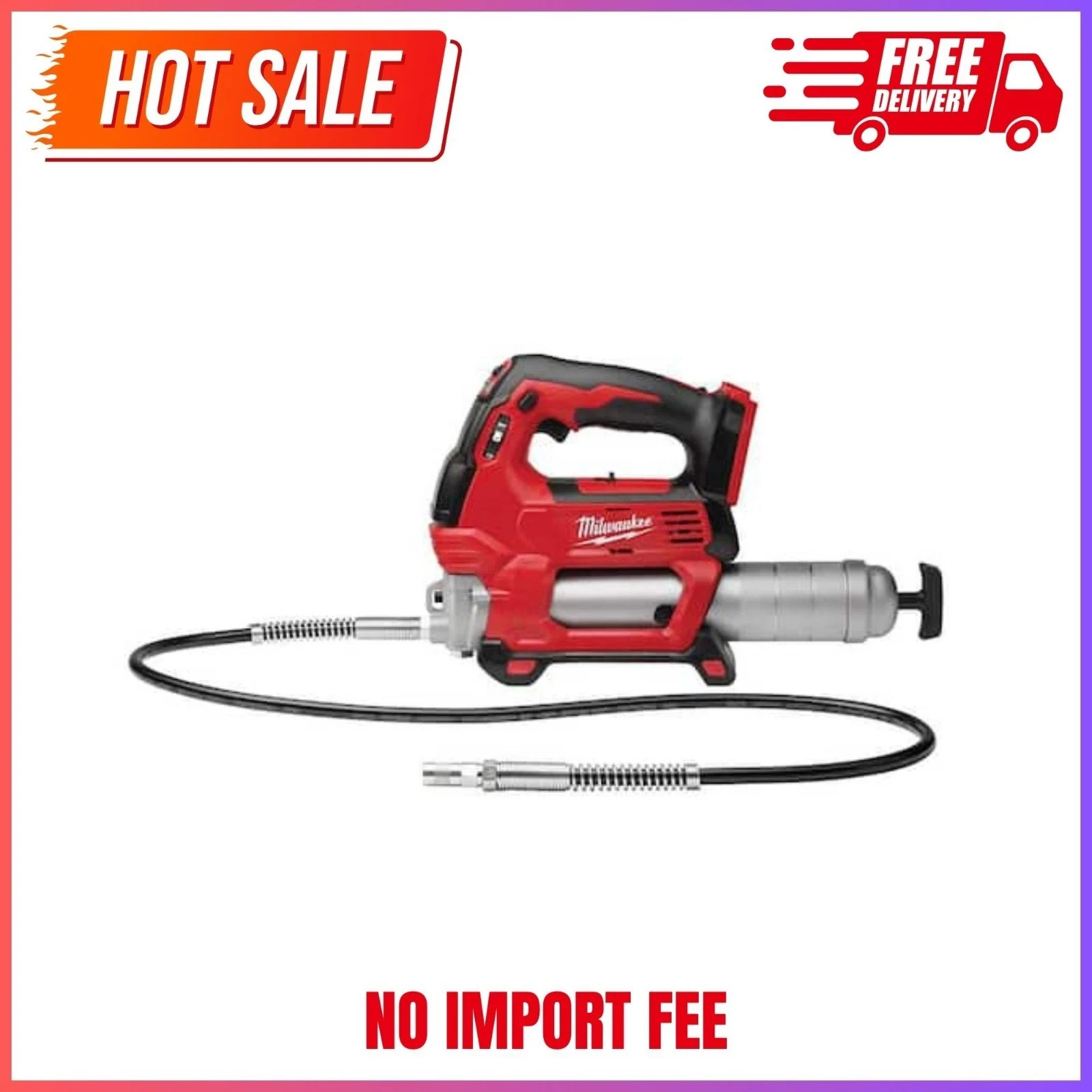 Milwaukee M18 18V Lithium-Ion Cordless Grease Gun 2-Speed (Tool-Only)