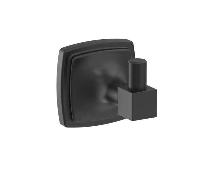 Amerock Stature Knob Single Robe Hook in Matte Black