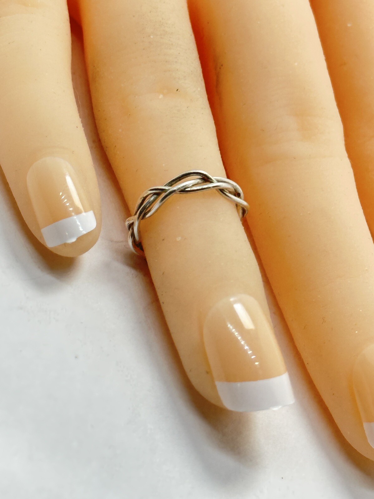 925 Sterling Silver Adjustable Weave Braid Twist Toe Ring