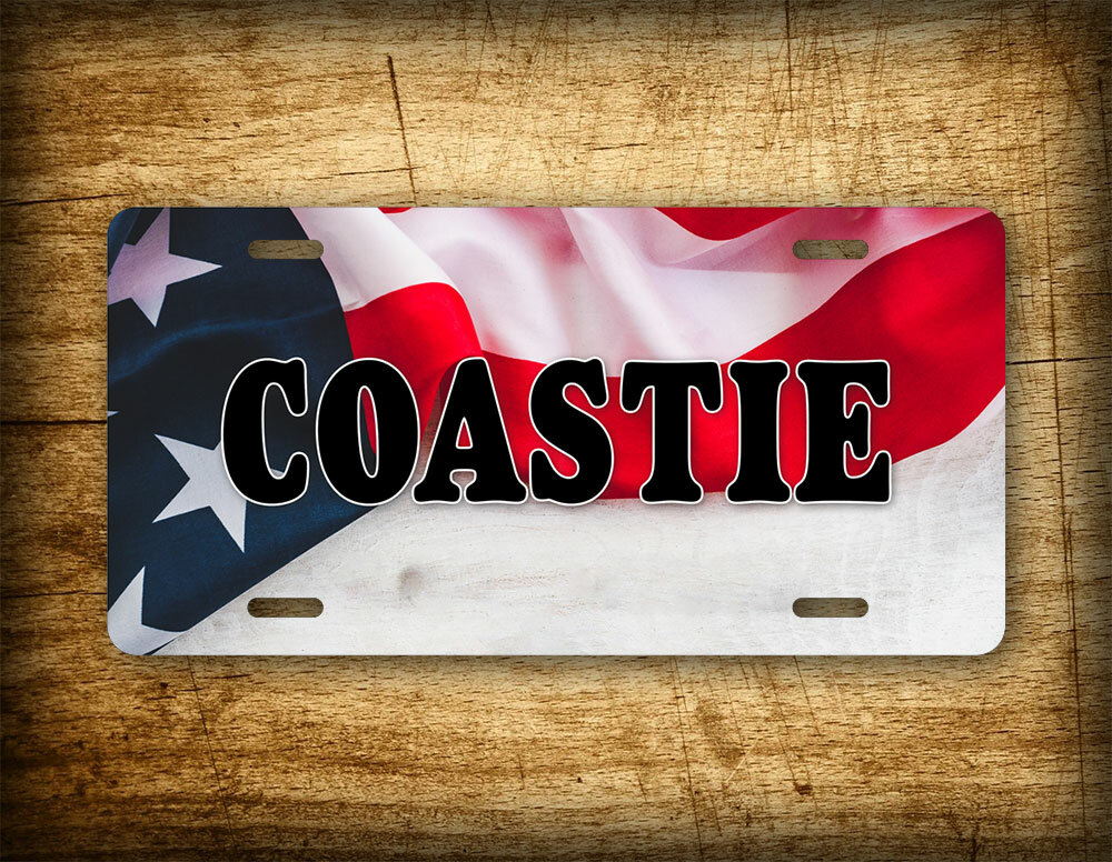 Coastie USCG License United States Coast Guard Plate American Flag Auto Tag