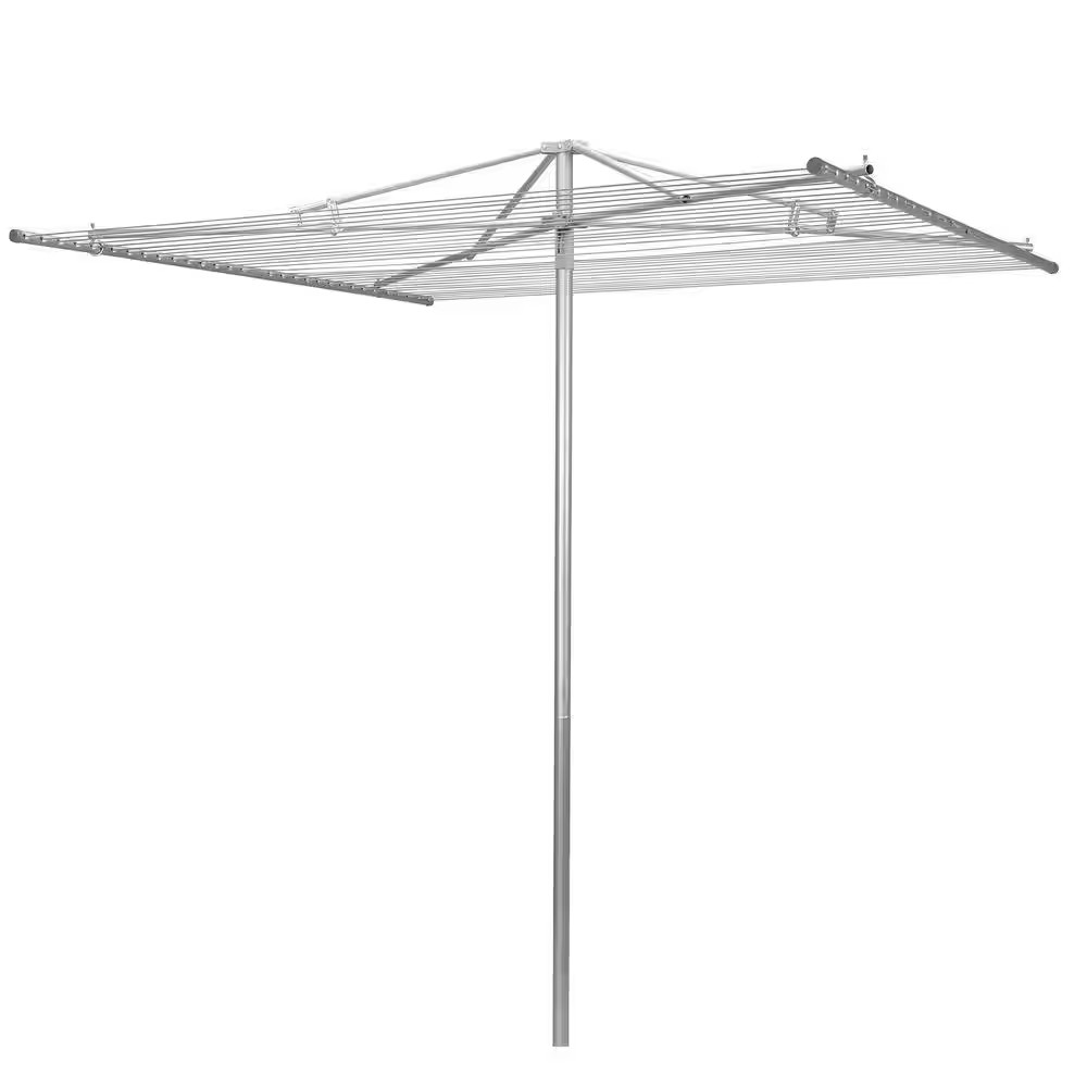 Parallel Dryer Steel 2-Piece Pole, 30-Line 182 Ft. Drying Space