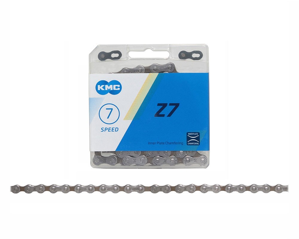 KMC Z7 Bicycle Chain 7 Speed 1/2 x 3/32 116 Links Brown for MTB Road Hybrid Bike