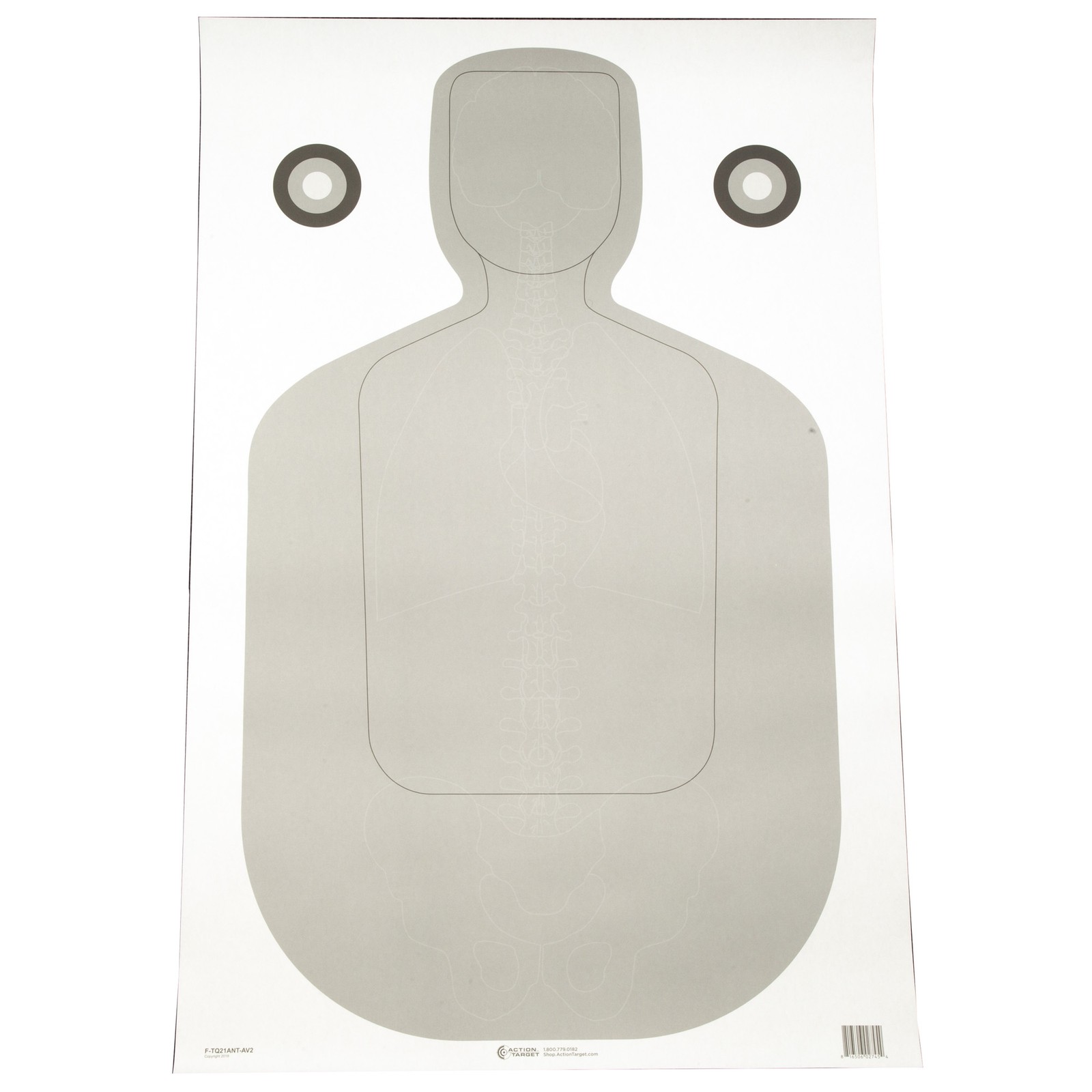 Action Target TQ-21 Vital Anatomy Qualification Target 23x35 100 Pack